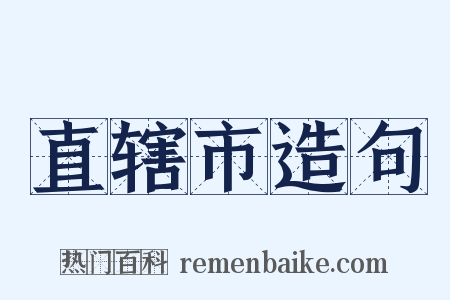 直辖市造句是什么意思的图片